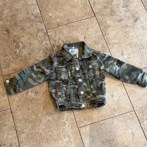 Stylish Camouflage Kids Jean Jacket
